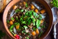 Lentil soup (stew) Royalty Free Stock Photo