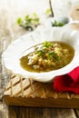 Lentil soup with sun dried tomatoes