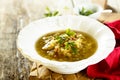 Lentil soup with sun dried tomatoes