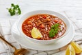 Lentil soup with vegetables in a bowl Royalty Free Stock Photo