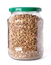 Lentils in a glass jar