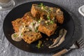 Lentils loaf on christmas table