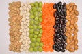 Lentils, peas, beans Royalty Free Stock Photo
