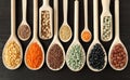 Lentils, peas and beans. Royalty Free Stock Photo