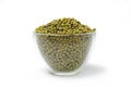 Lentils in transparent bowl Royalty Free Stock Photo