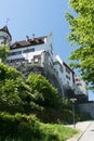 Lenzburg, AG / Switzerland - 2 June 2019: detail view of the historic castle in Lenzburg in the Swiss canton of Aargau Royalty Free Stock Photo