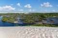 LenÃÂ§ois Maranhenses, Barreirinhas, MaranhÃÂ£o, Brazil - dunes, mangrove, forest and blue sky