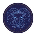 Leo astrological sign, horoscope zodiac symbol Royalty Free Stock Photo