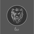 Leo Astrological zodiac symbol. Horoscope sign. Royalty Free Stock Photo