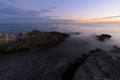 Leo Carrillo beach sundown oceanscape. Royalty Free Stock Photo