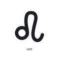 leo isolated icon. simple element illustration from zodiac concept icons. leo editable logo sign symbol design on white background Royalty Free Stock Photo