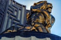 Leo the Lion bronze statue outside the MGM Grand Hotel & Casino, Las Vegas, Nevada, USA Royalty Free Stock Photo