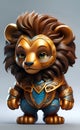 Leo (Lion) zodiac sign fire elemental astrology art Royalty Free Stock Photo