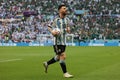 Leo Messi in action during the match between Argentina National Team vs. Saudi Arabia National Team Royalty Free Stock Photo
