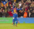 Leo Messi celebrating a goal