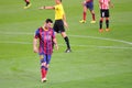 Leo Messi, F.C Barcelona player, in action against Athletic Bilbao Royalty Free Stock Photo
