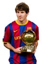 Leo Messi with Golden Ball Award