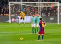 Leo Messi shooting a free kick