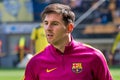 Leo Messi warms up prior to the La Liga match Royalty Free Stock Photo