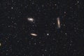 The Leo Triplet also known as the M 66 Group, a small group of galaxies in the Leo constellation