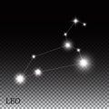Leo Zodiac Sign of the Beautiful Bright Stars Royalty Free Stock Photo