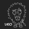 Leo zodiac sign for horoscope in vector EPS8