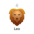 Leo zodiac sign logo icon isolated horoscope symbol vector illustration Royalty Free Stock Photo