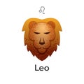 Leo zodiac sign logo icon isolated horoscope symbol vector illustration Royalty Free Stock Photo