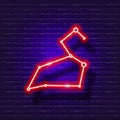 Leo zodiac sign neon icon. Astrological zodiac signs glowing symbol