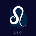 Leo zodiac symbol. Predicting the future with the signs of the zodiac. Royalty Free Stock Photo