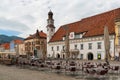 The main square and old town hall in Leoben, Styria, Austria
