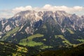 Leogang Mountains Leoganger Steinberge with highest peak Birnhorn, idyllic summer landscape Alps, Austria Royalty Free Stock Photo