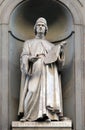 Leon Battista Alberti, statue in the Niches of the Uffizi Colonnade in Florence Royalty Free Stock Photo