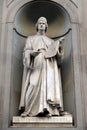 Leon Battista Alberti, statue in the Niches of the Uffizi Colonnade in Florence Royalty Free Stock Photo