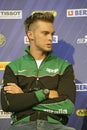 Leon camier at a press conference