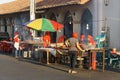 Leon, Leon, Nicaragua - March 10, 2018: Nicaraguan women cooking on the street typical food