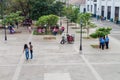 LEON, NICARAGUA - APRIL 25, 2016: Aerial view of Parque Central square in Leon, Nicarag Royalty Free Stock Photo