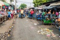 LEON, NICARAGUA - APRIL 25, 2016: Bicycle taxis at Mercado la Terminal market in Leon, Nicarag