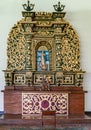 Golden reredos with statues at Hotel El Convento , Leon, Nicaragua