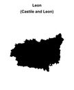Leon outline map Royalty Free Stock Photo
