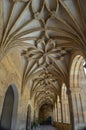 Leon, Spain. July 17th, 2014. Cloister, ceiling and details of the Romanesque Basilica of San Isidoro