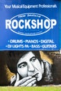 Leonard Cohen mural at Rockshop in Auckland. Royalty Free Stock Photo