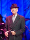 Leonard Cohen performs on stage at Sportarena Royalty Free Stock Photo