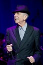 Leonard Cohen performs on stage at Sportarena