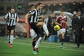 Leonardo Bonucci and Kevin Prince Boateng in action during the match