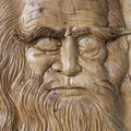 Leonardo da Vinci engraving Royalty Free Stock Photo
