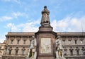 Leonardo da Vinci monument in front of La Scala theater, Milan, Italy Royalty Free Stock Photo