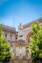 Leonardo da Vinci monument on Piazza Della Scala, Milan, Italy Royalty Free Stock Photo