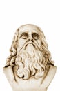 Leonardo da Vinci perspective white background Royalty Free Stock Photo