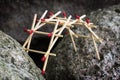 Leonardo da vinci`s self supporting bridge built from matches be